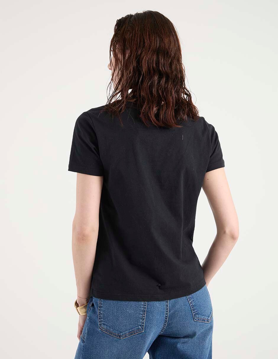 Playera manga corta cuello redondo para mujer 2
