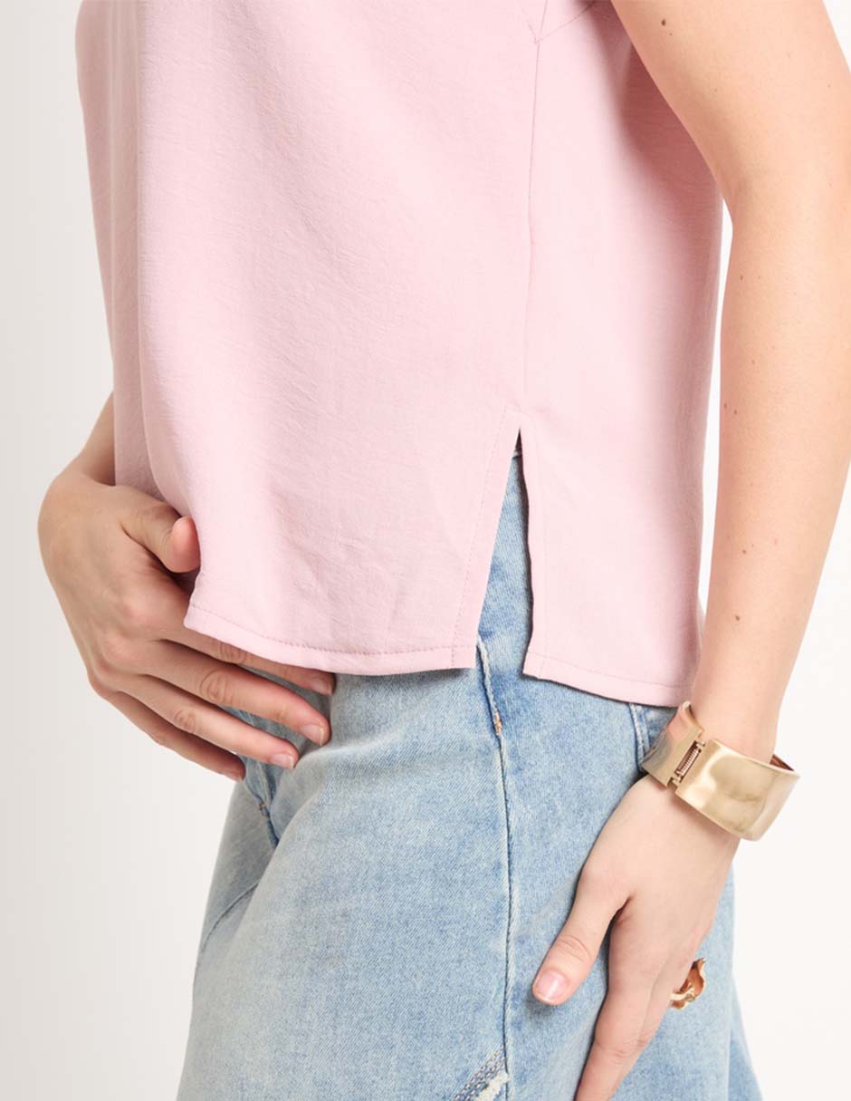 Blusa manga corta para mujer 4