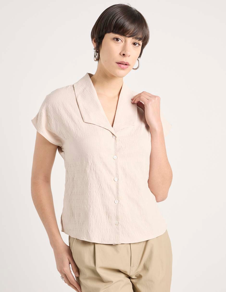 Blusa manga corta para mujer