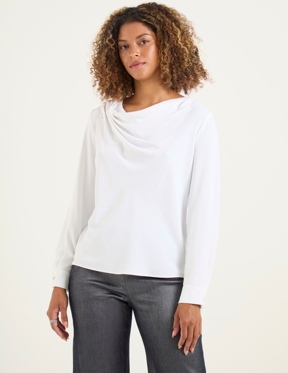 Blusa manga larga para mujer