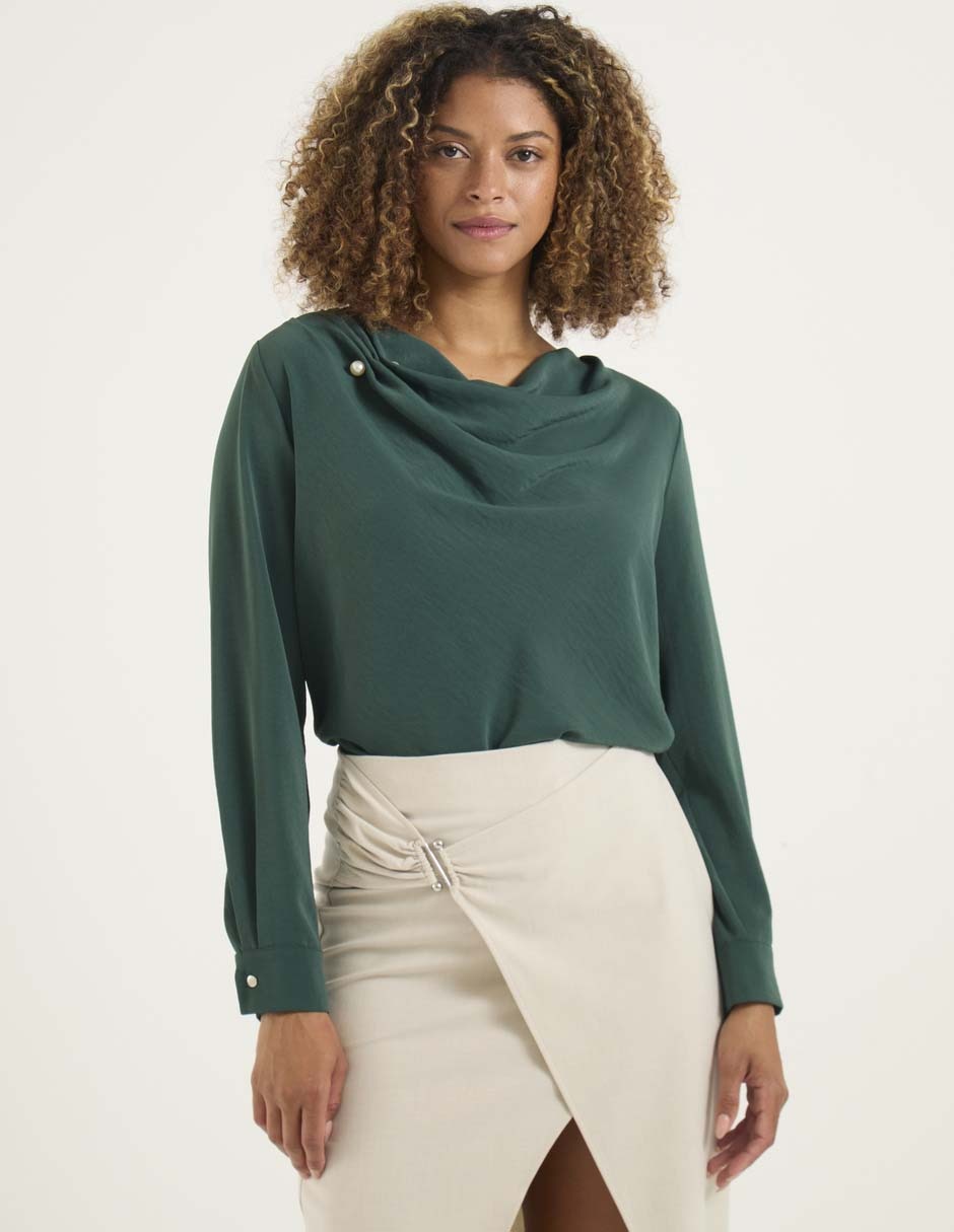 Blusa manga larga para mujer
