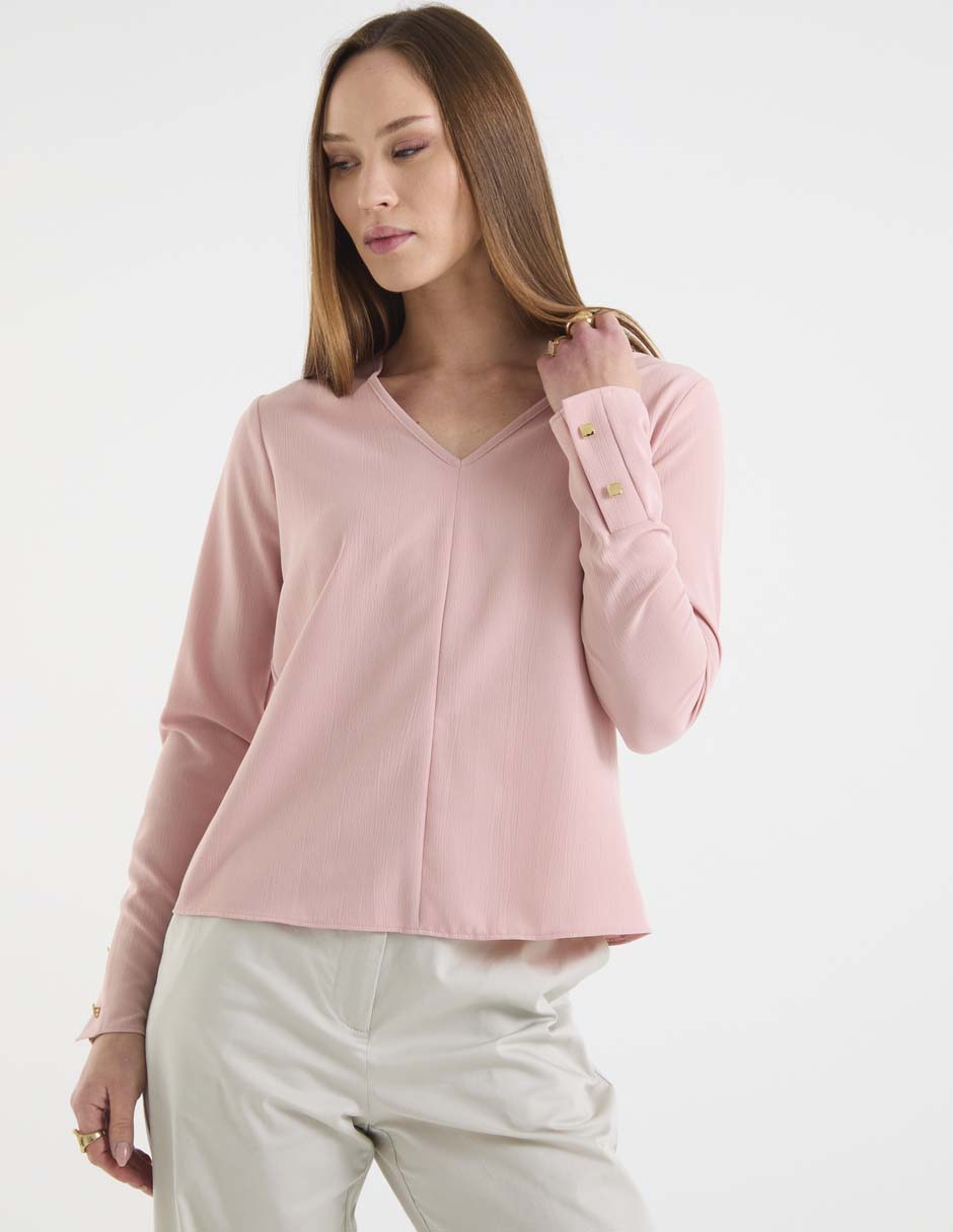 Blusa manga larga para mujer