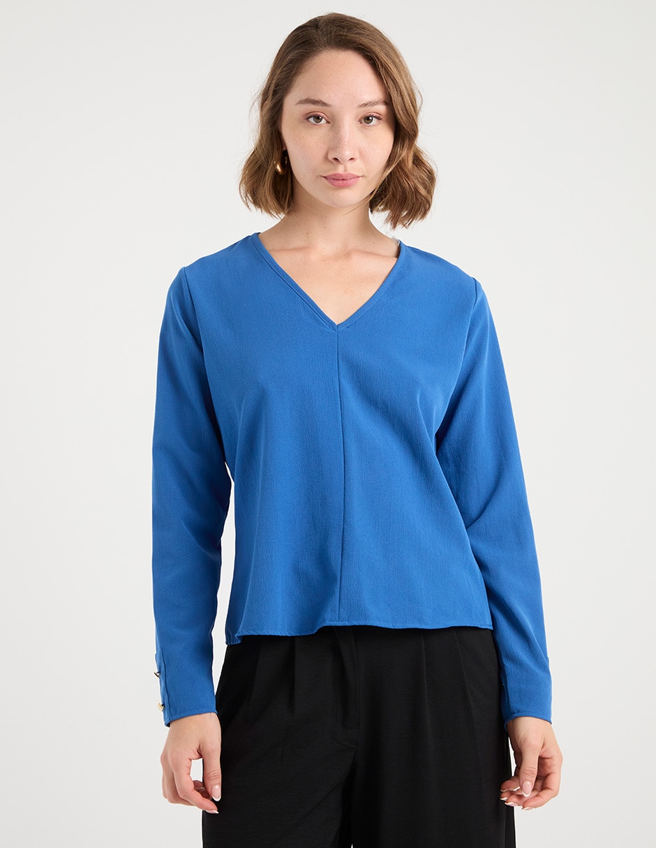 Blusa manga larga para mujer