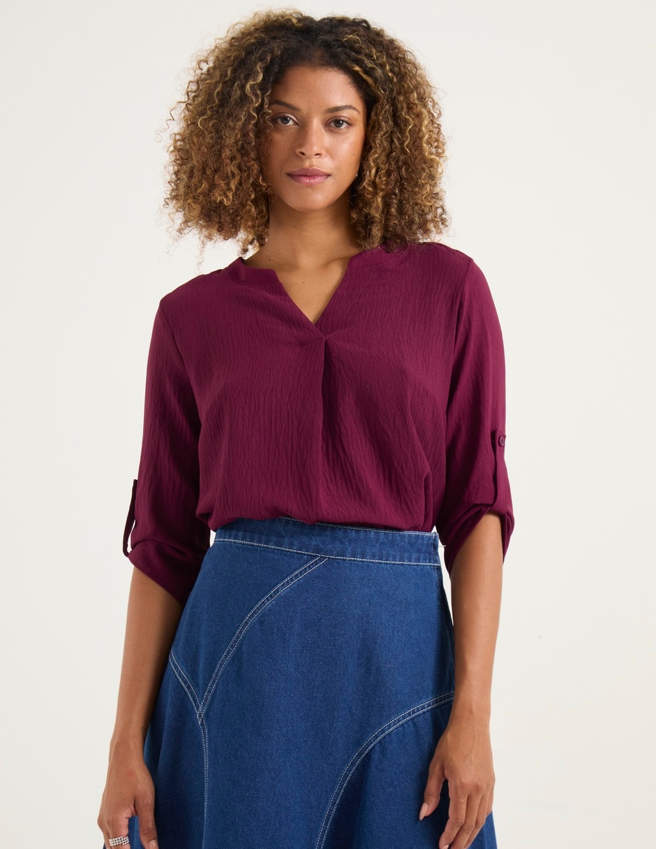 Blusa manga 3/4 para mujer