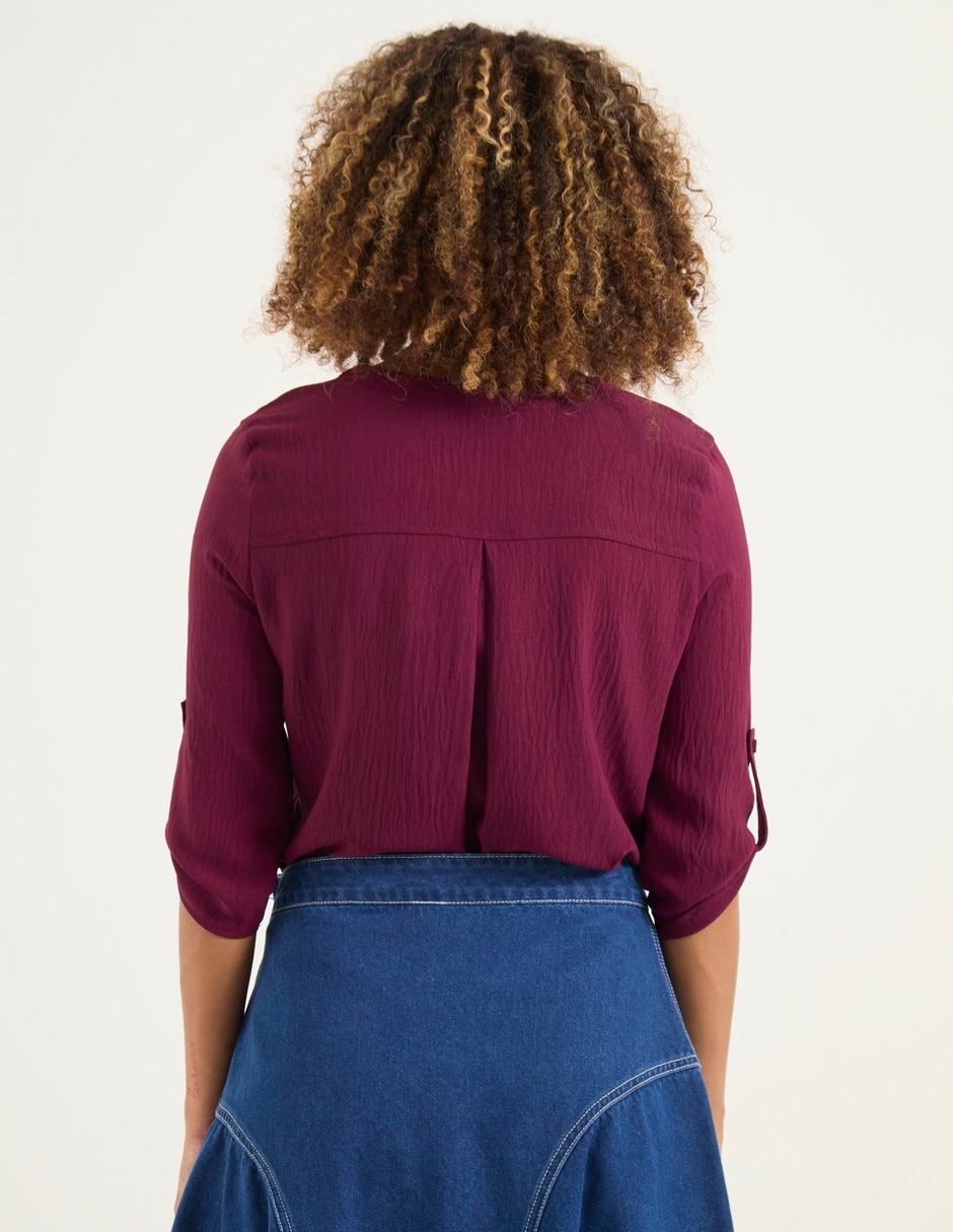 BLUSA COM25012-07 CONTEM, ECH, BORGOÑA