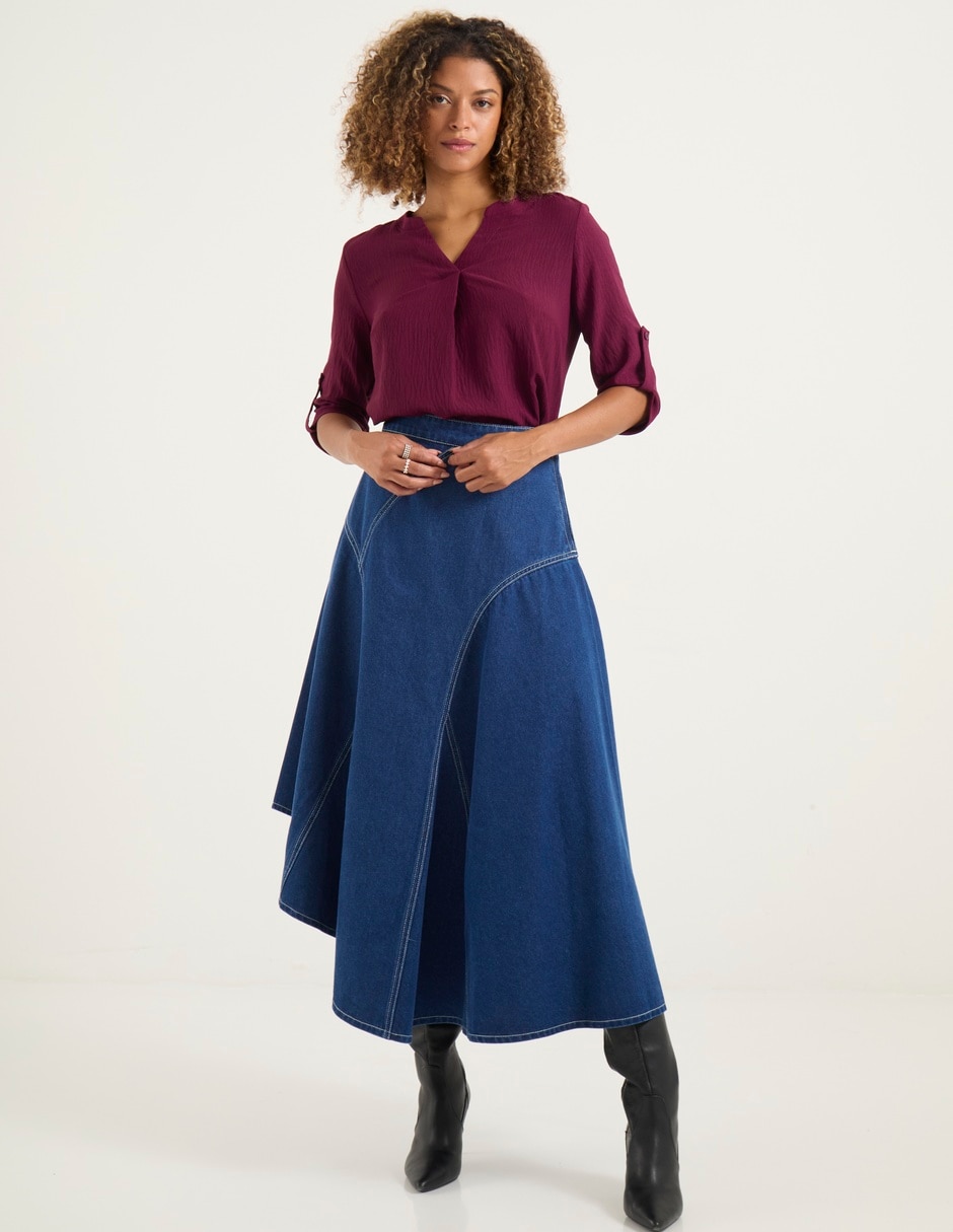 BLUSA COM25012-07 CONTEM, ECH, BORGOÑA