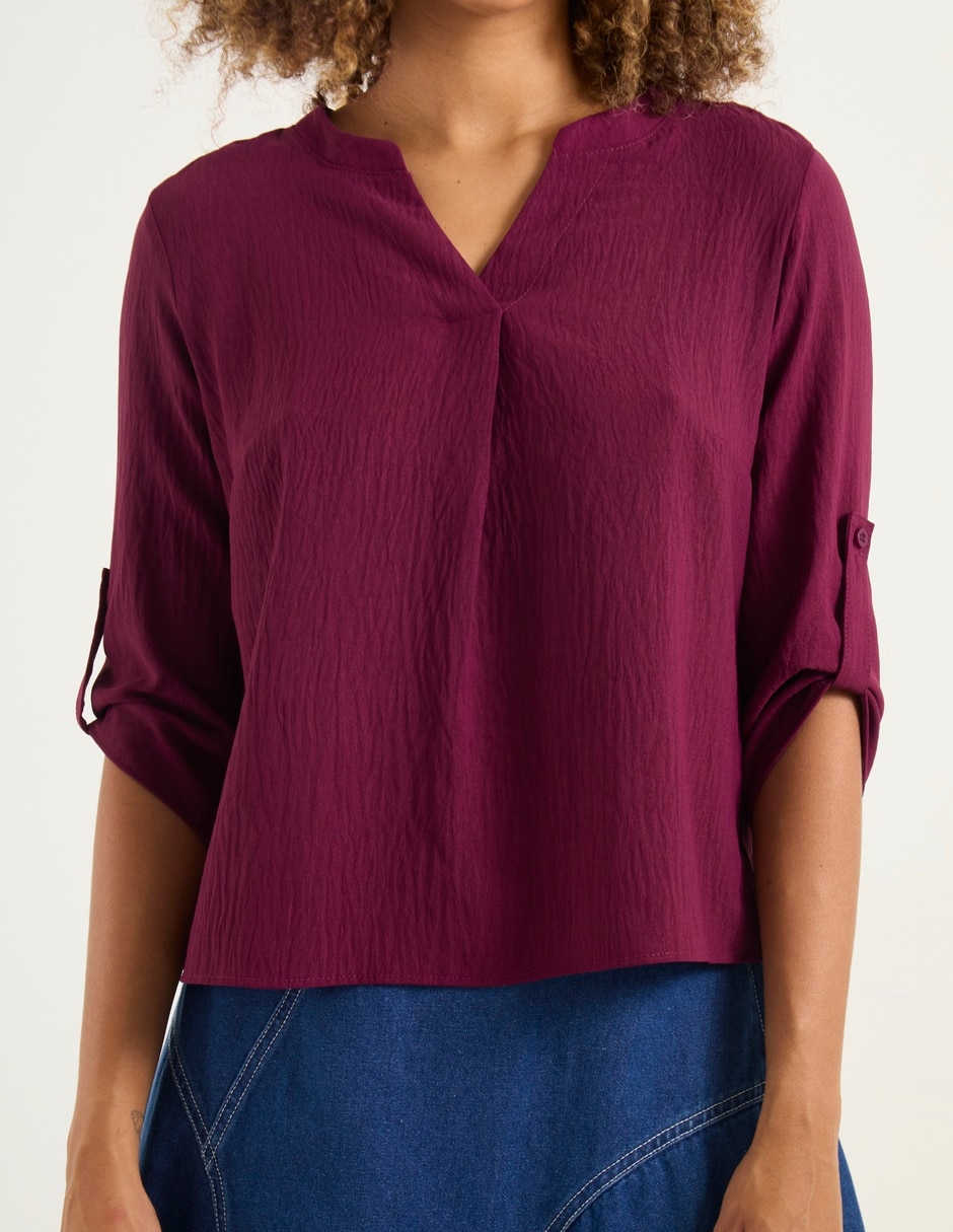 BLUSA COM25012-07 CONTEM, ECH, BORGOÑA