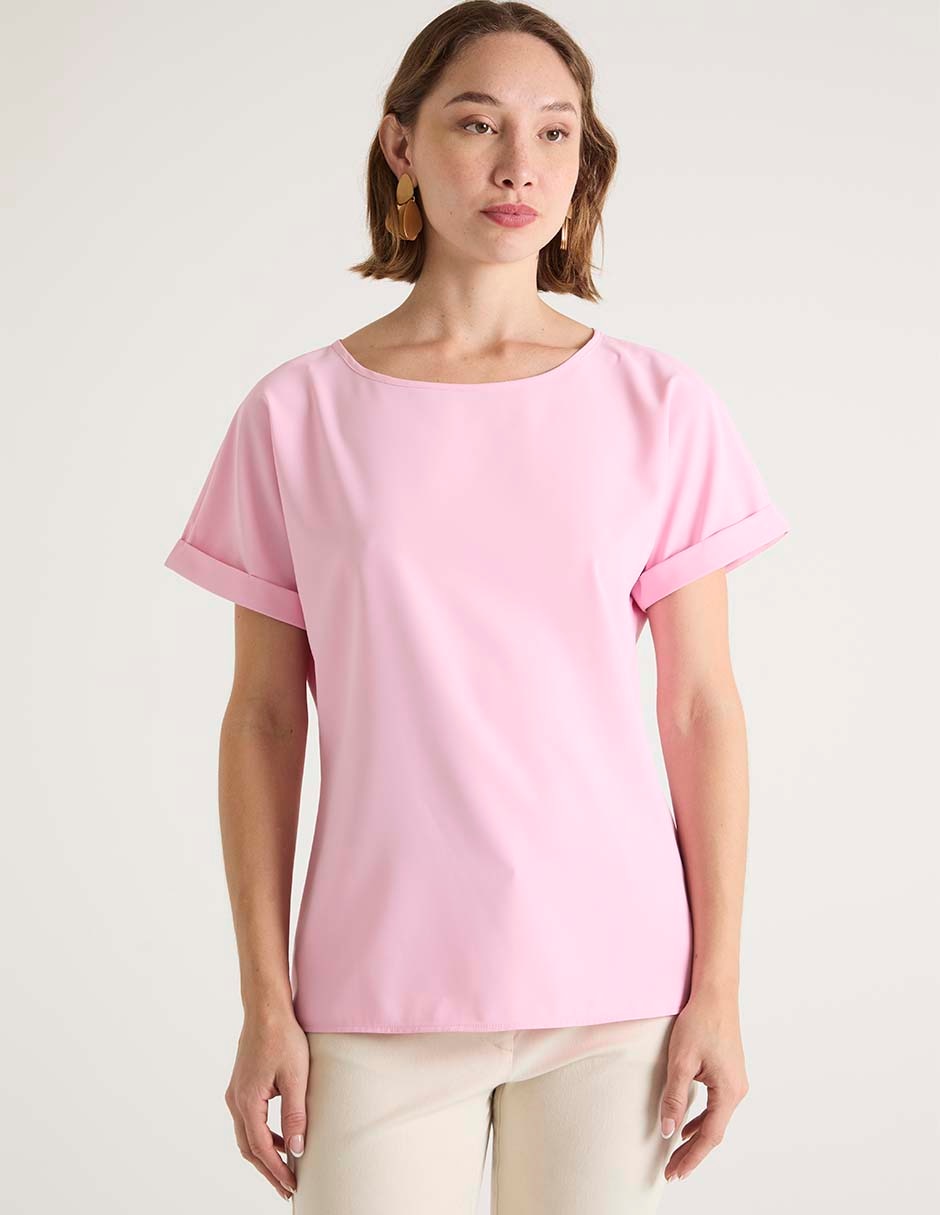 Blusa manga corta para mujer