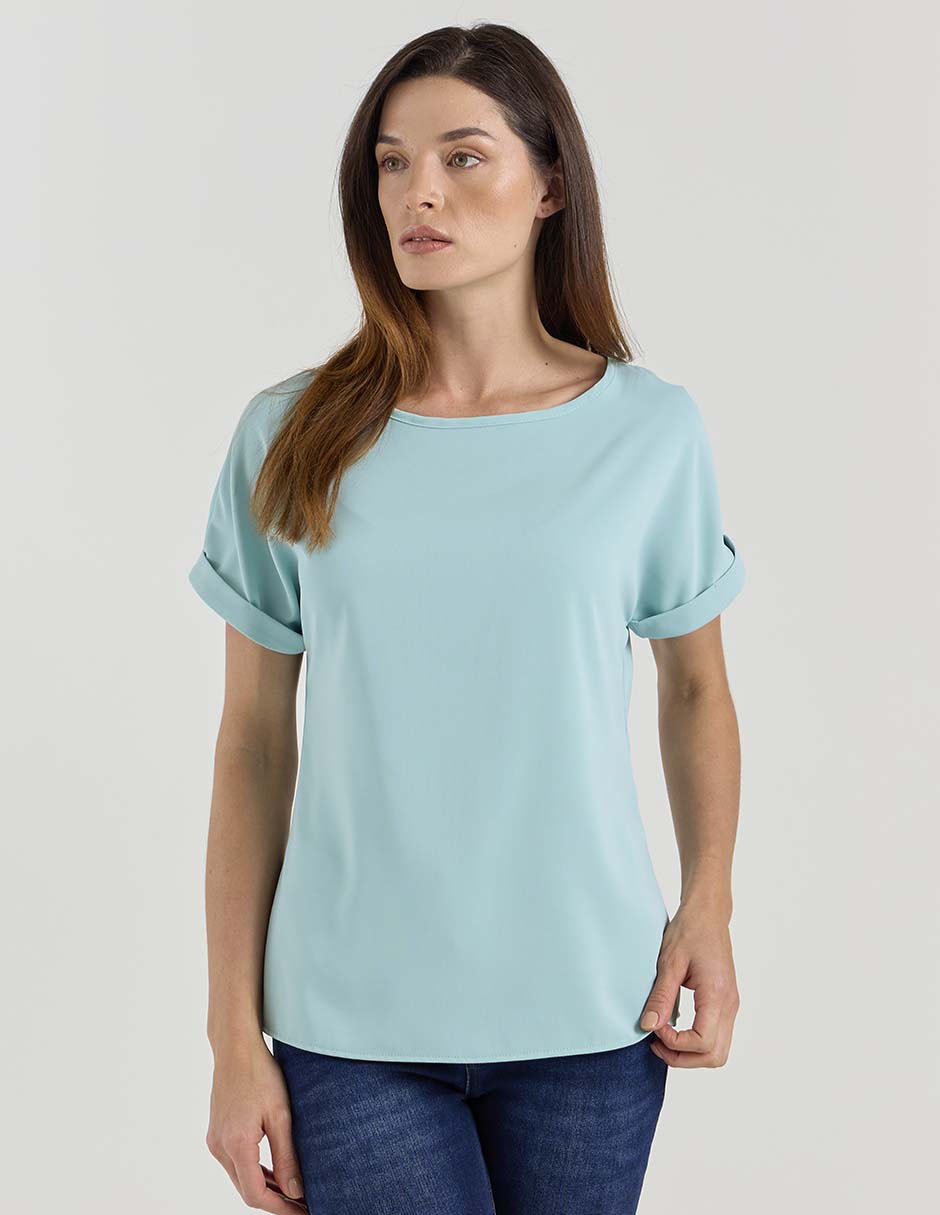 Blusa manga corta para mujer