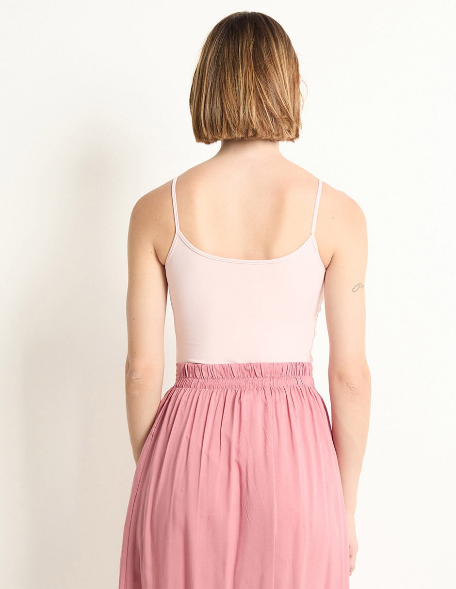 Top cuello con escote tirante delgado 2