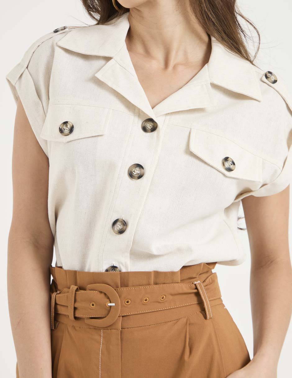 Blusa manga corta para mujer 4