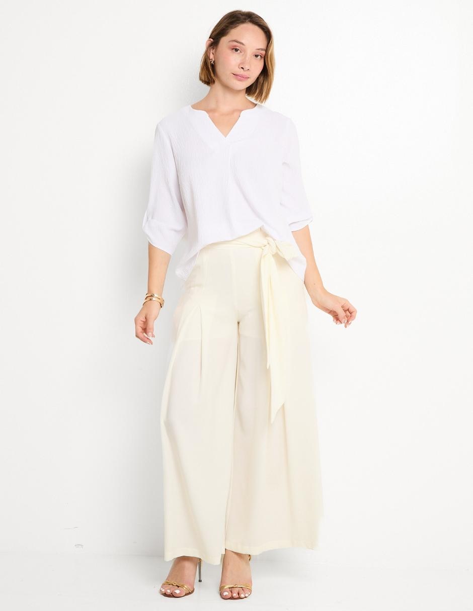 BLUSA COM25018-07 CONTEMPO, M, BLANCO