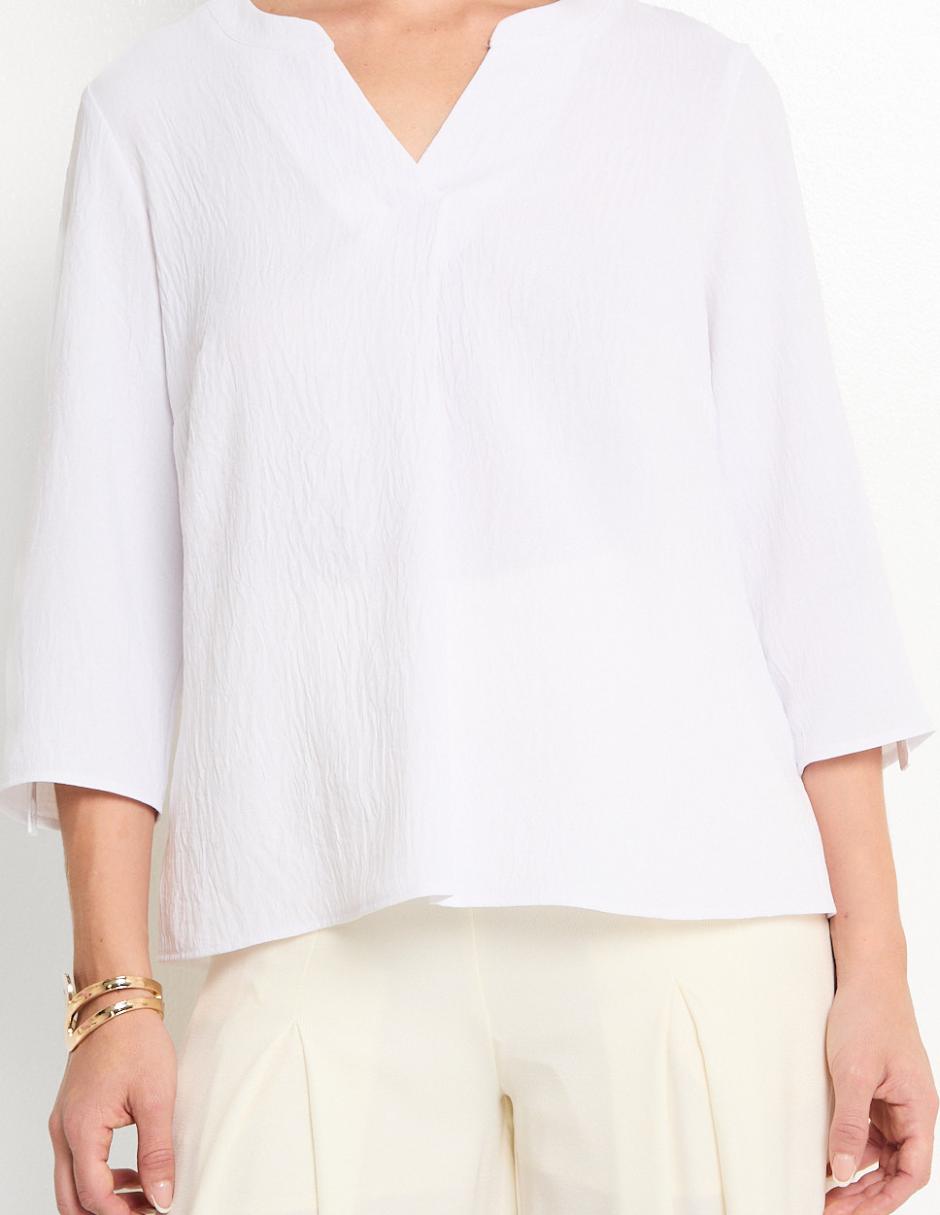 BLUSA COM25018-07 CONTEMPO, M, BLANCO