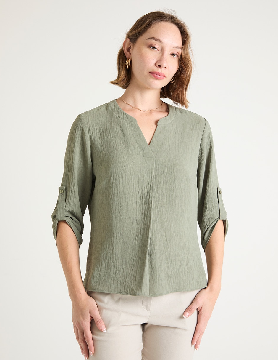 Blusa manga 3/4 para mujer