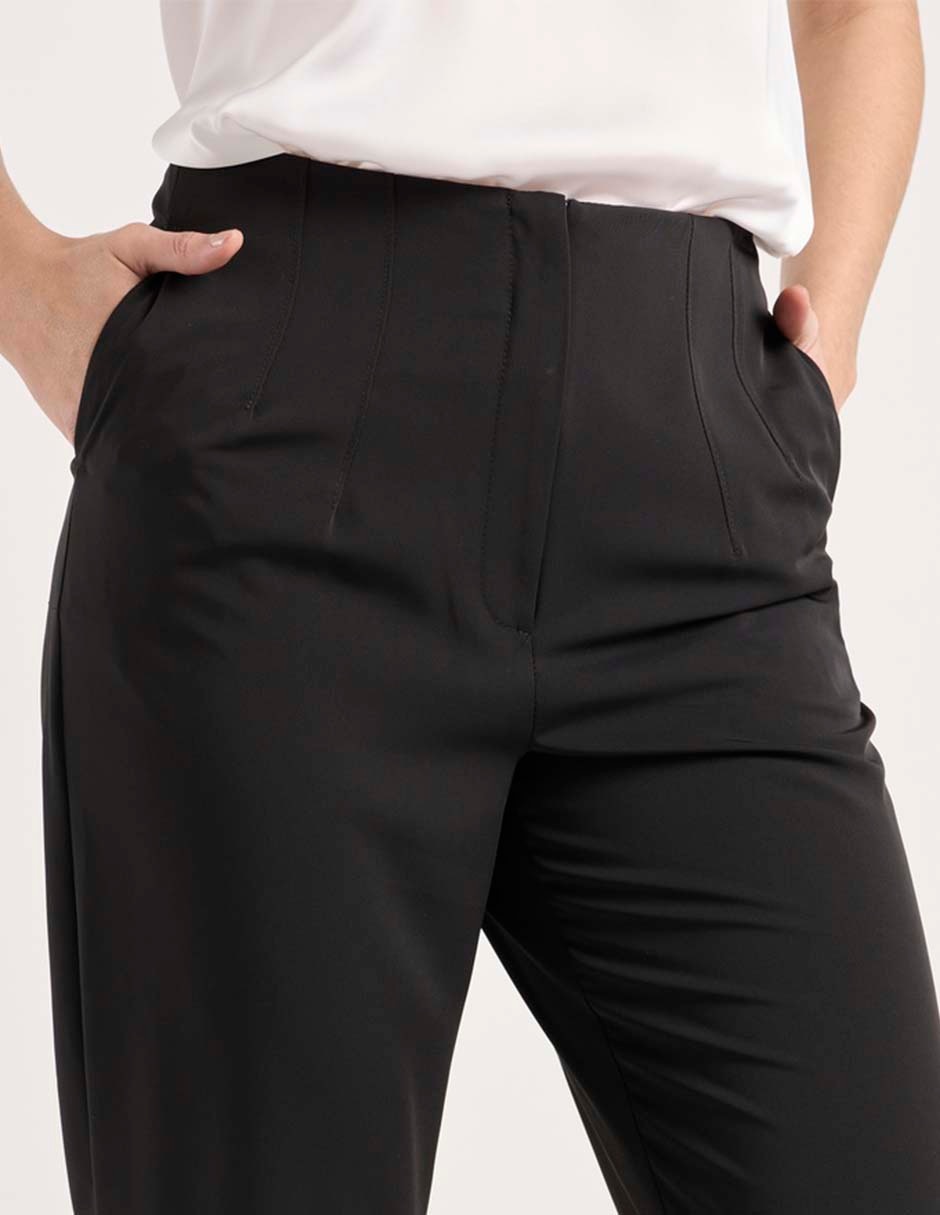 Pantalón acampanado amplio para mujer 4