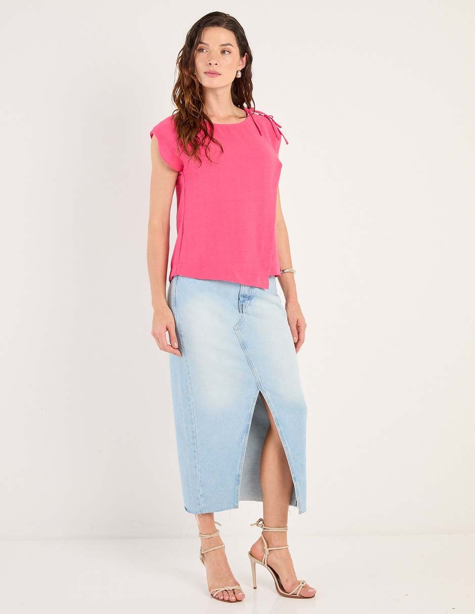 Blusa manga corta para mujer 3