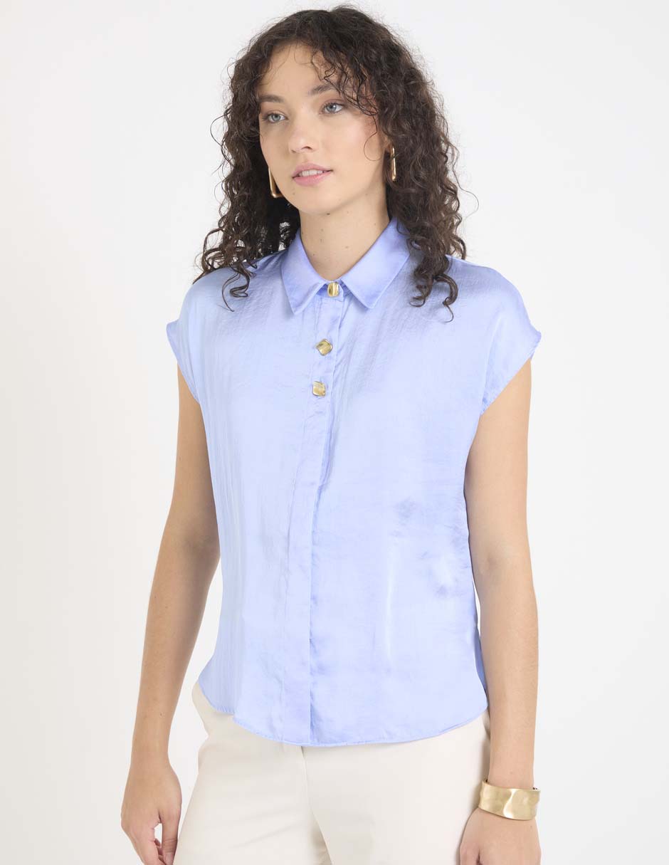 Blusa manga corta para mujer
