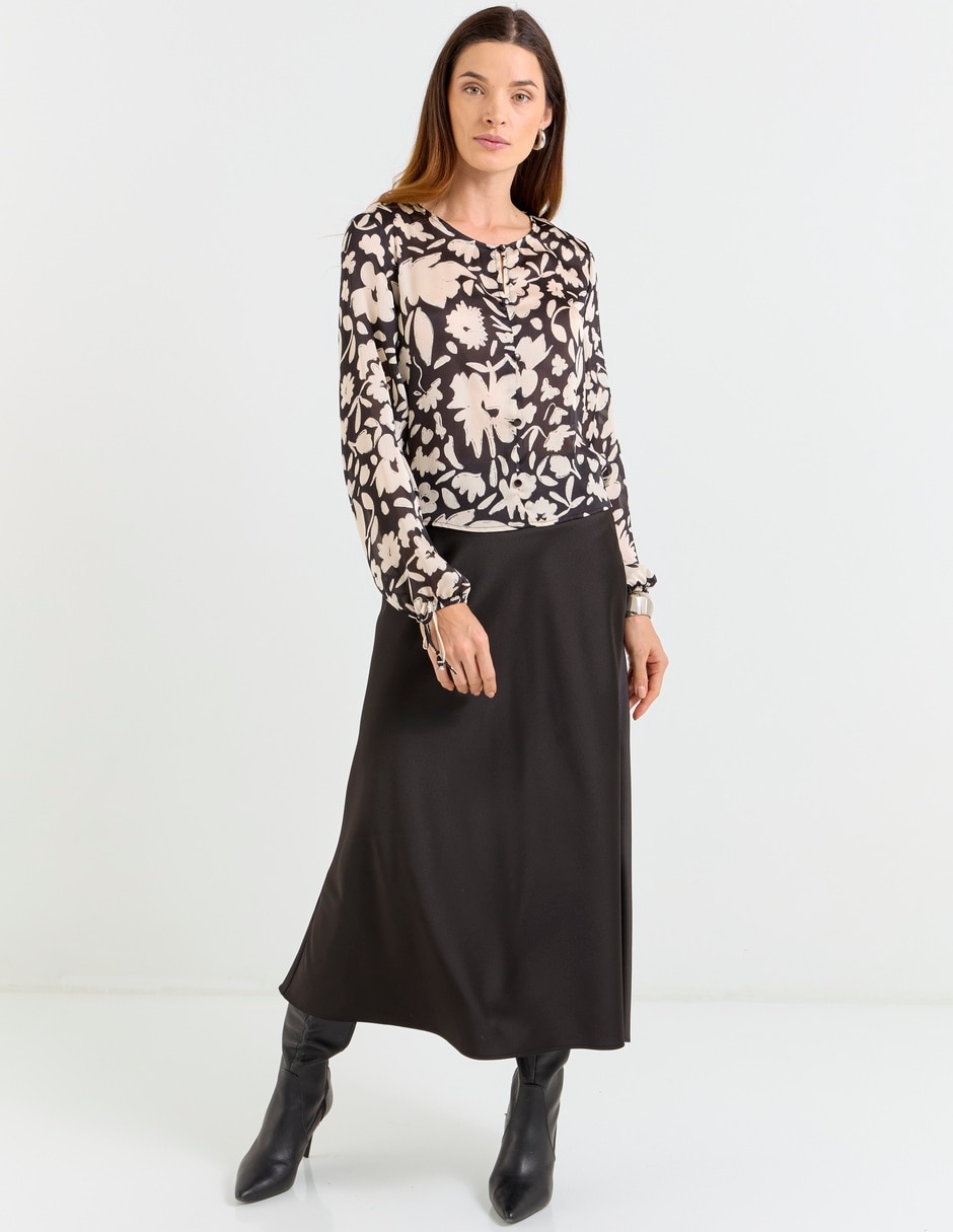 Blusa camisera manga larga para mujer 3