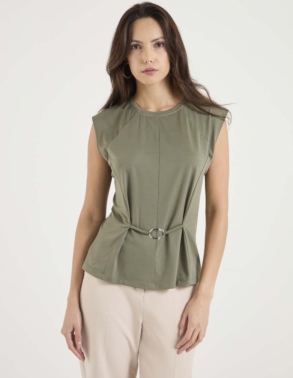 Blusa manga corta para mujer