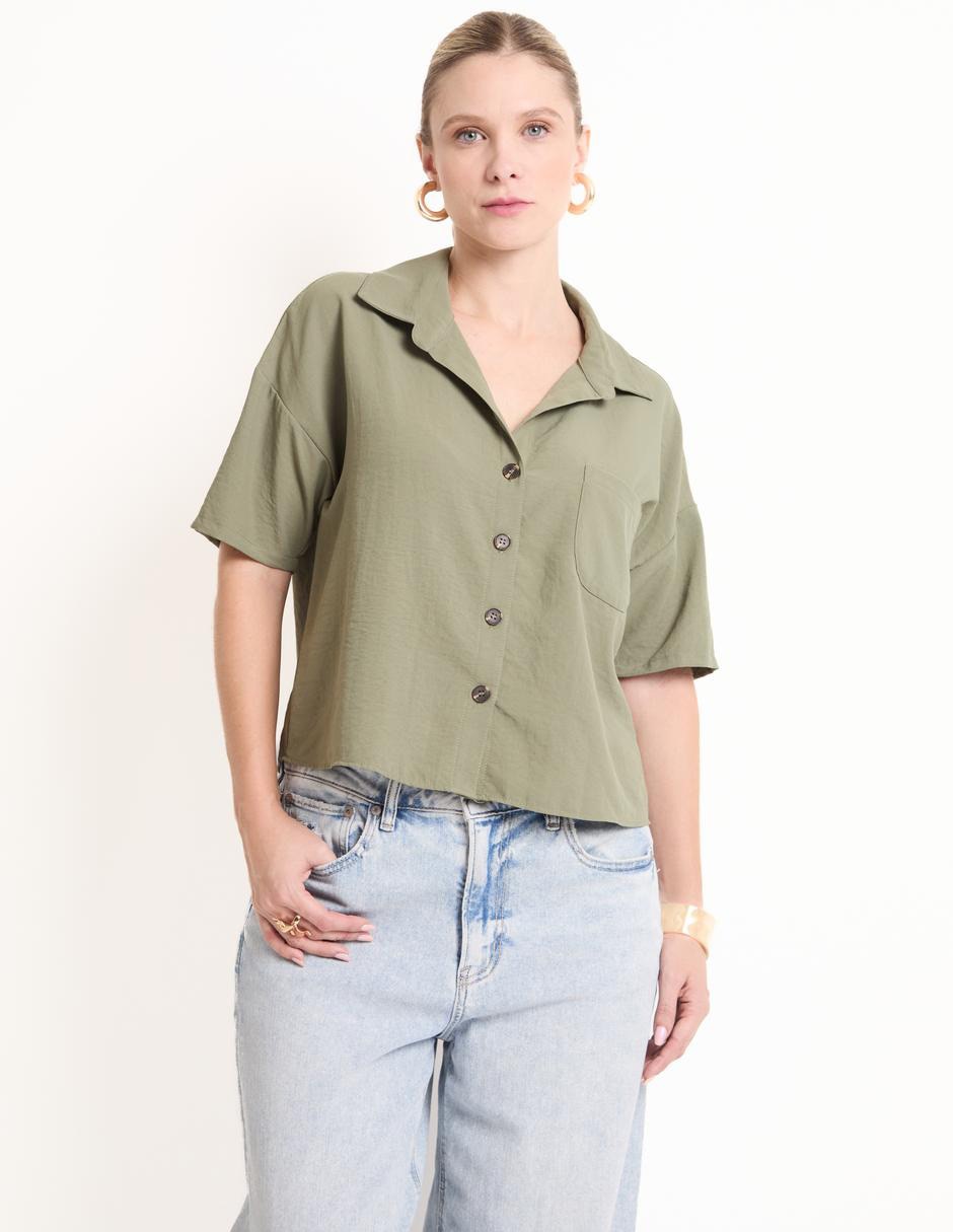 Blusa manga corta para mujer