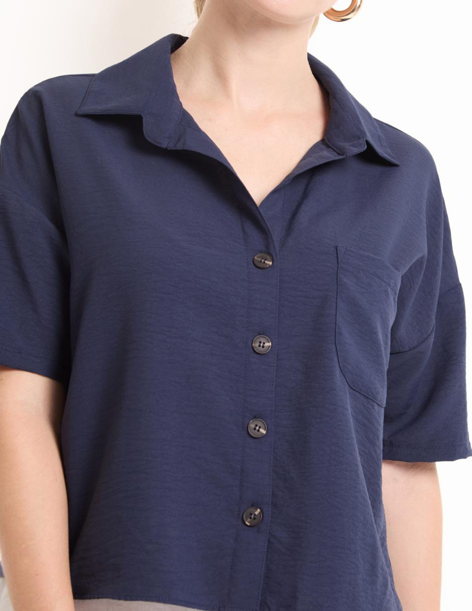 BLUSA COM25843-08 CON, EG, AZUL MARINO