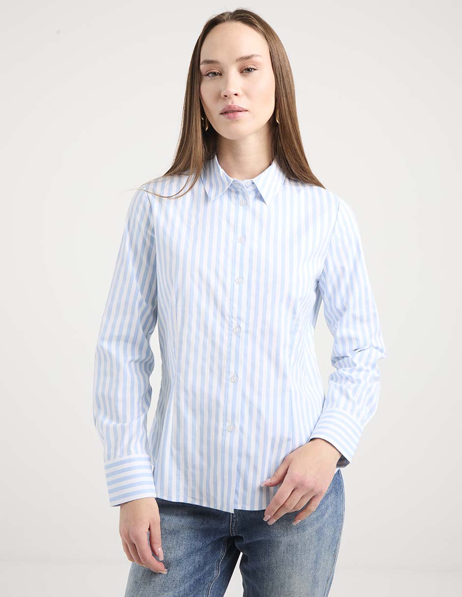 Blusa camisera manga larga para mujer Blusa camisera manga larga para mujer