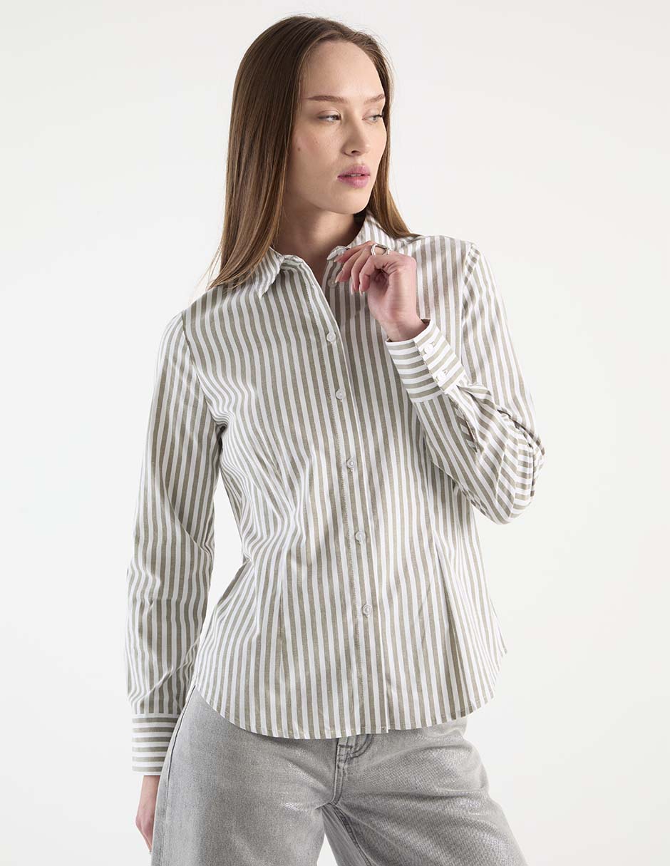 Blusa camisera manga larga para mujer Blusa camisera manga larga para mujer