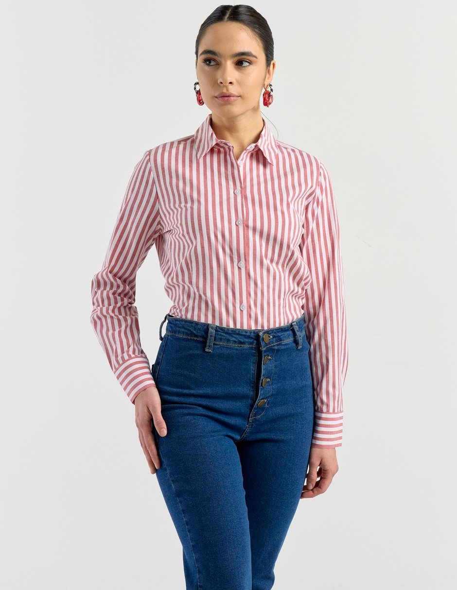 Blusa camisera manga larga para mujer Blusa camisera manga larga para mujer
