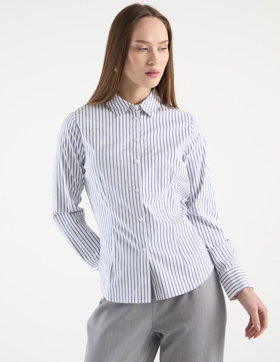Blusa camisera manga larga para mujer Blusa camisera manga larga para mujer