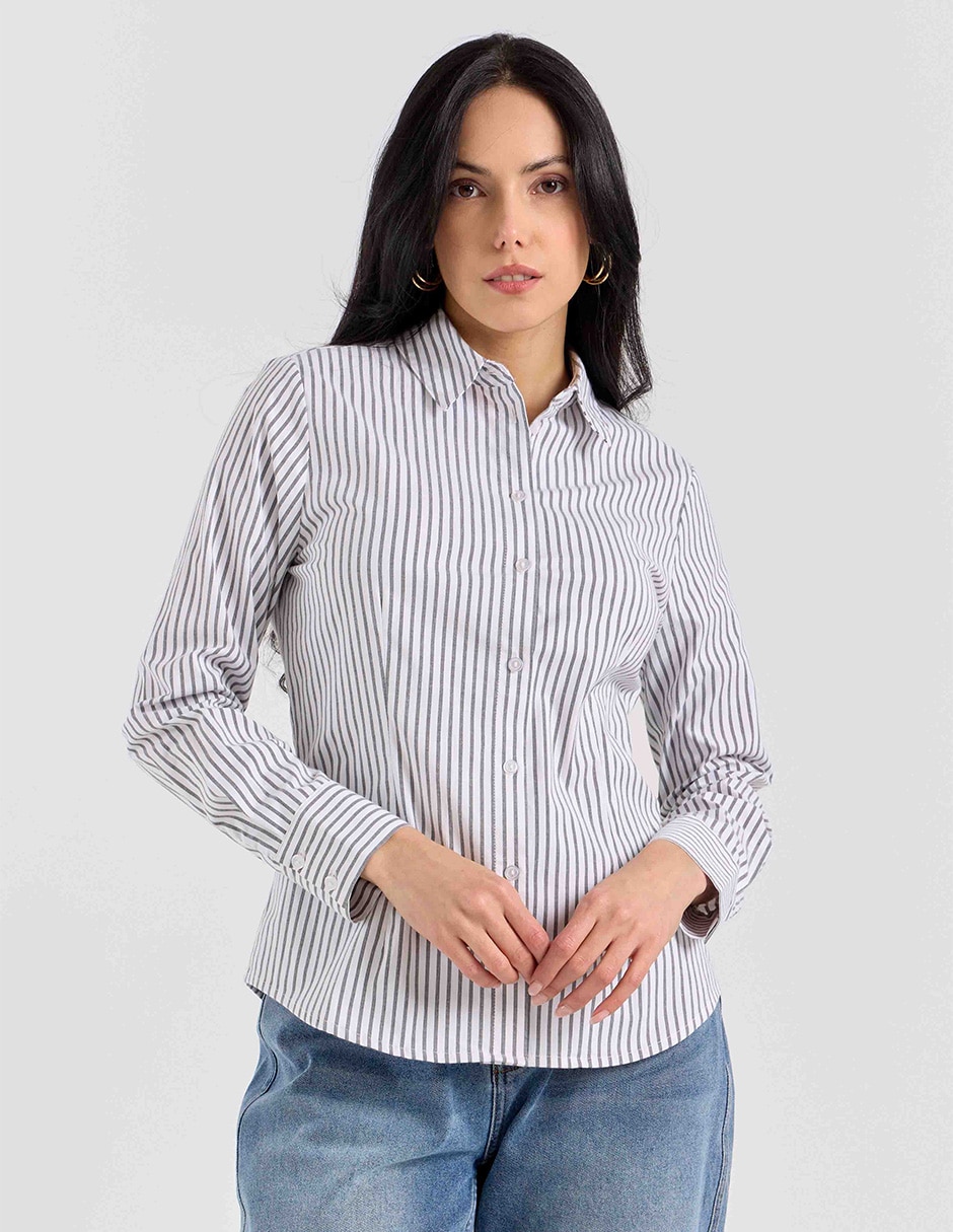 Blusa camisera manga larga para mujer Blusa camisera manga larga para mujer