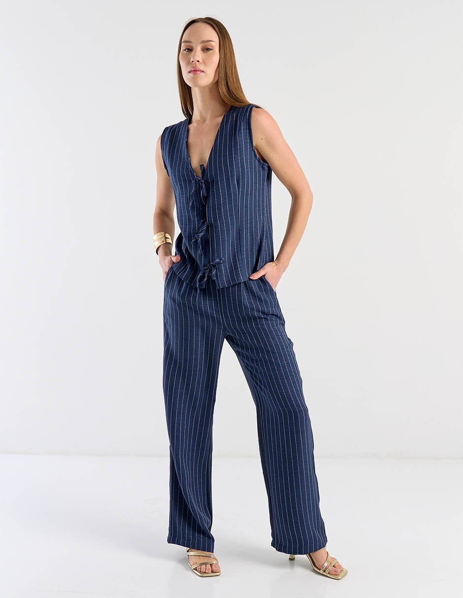 Pantalón de vestir palazzo para mujer 2
