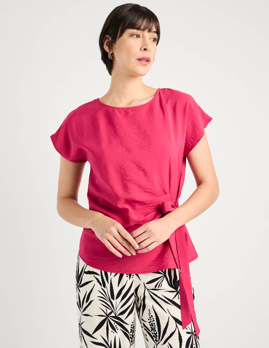 Blusa manga corta para mujer