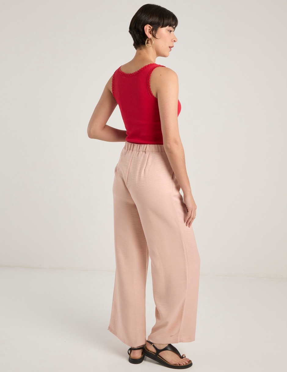 Pantalón relaxed palazzo para mujer 6