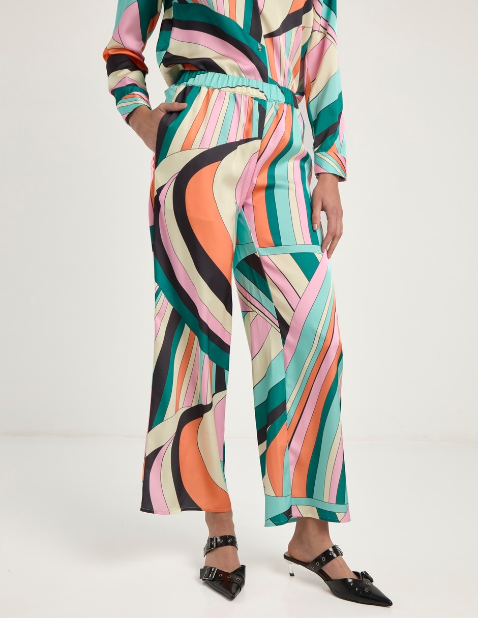 Pantalón relaxed palazzo para mujer Pantalón relaxed palazzo para mujer