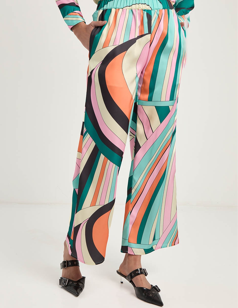 Pantalón relaxed palazzo para mujer 5