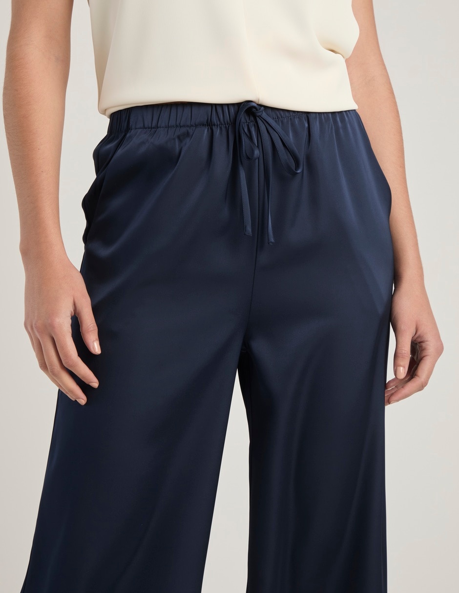 Pantalón relaxed palazzo para mujer 4