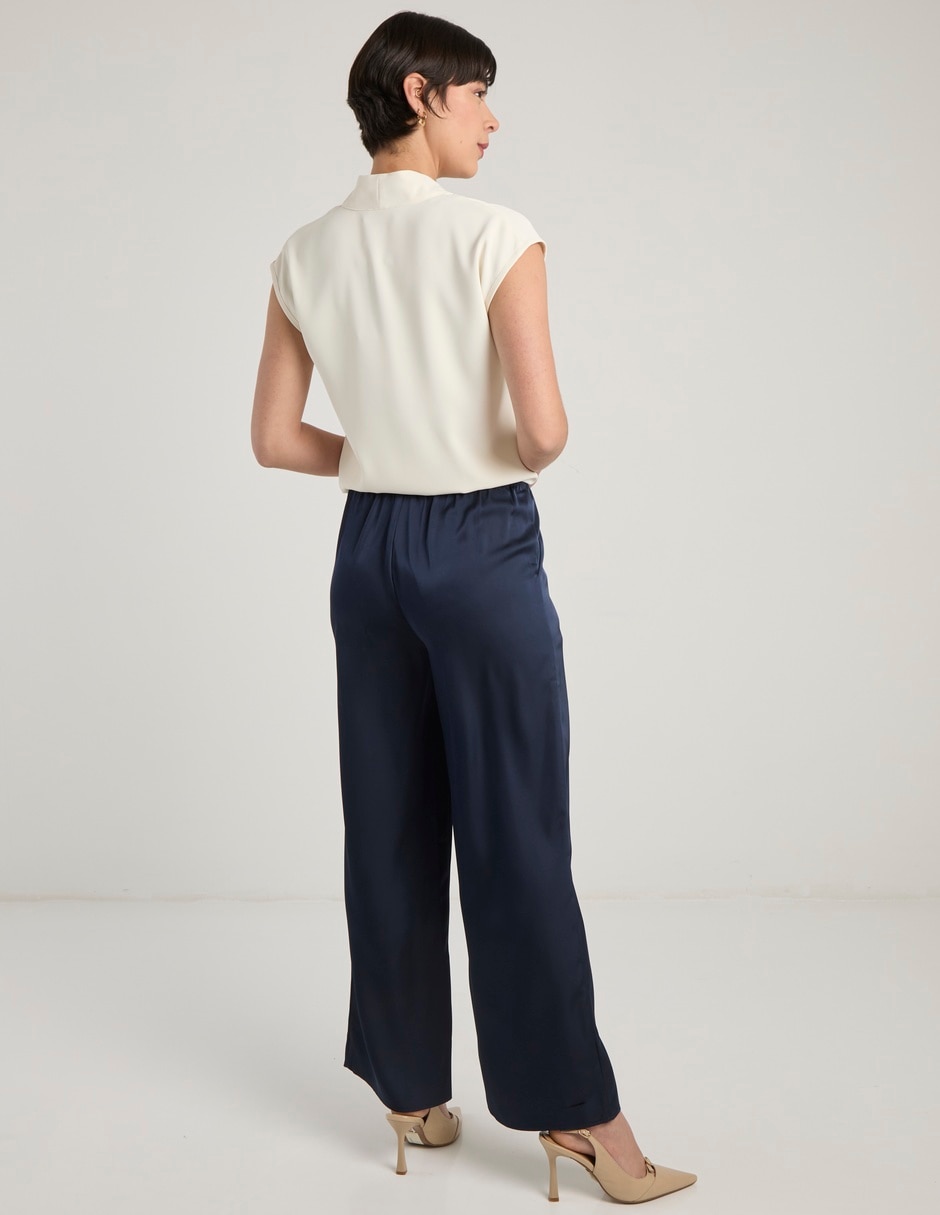 Pantalón relaxed palazzo para mujer 6