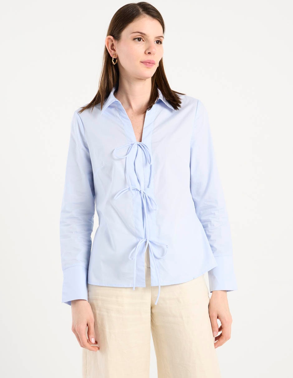 Blusa camisera manga larga para mujer 2