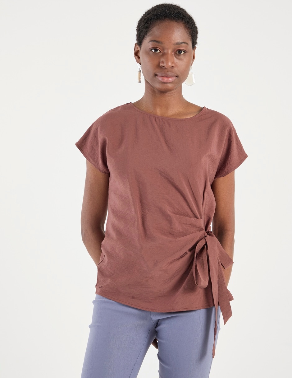 Blusa manga corta para mujer