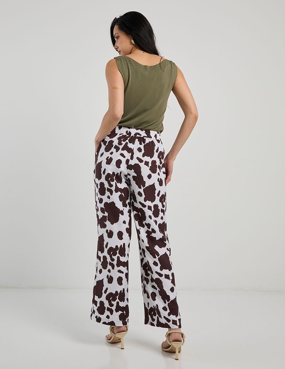 Pantalón relaxed palazzo para mujer 6