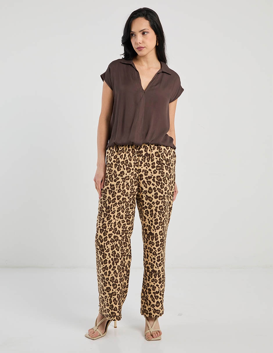 Pantalón relaxed palazzo para mujer 3