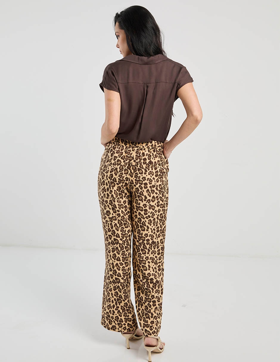 Pantalón relaxed palazzo para mujer 6