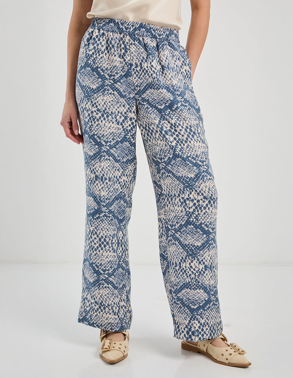 Pantalón relaxed palazzo para mujer
