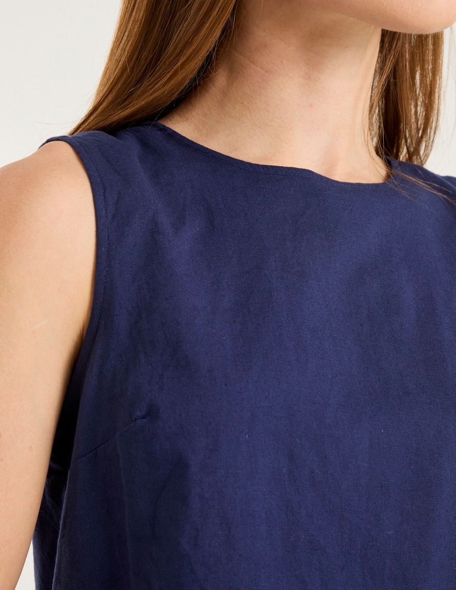 BLUSA COM26200-01 CONT, G, AZUL MARINO
