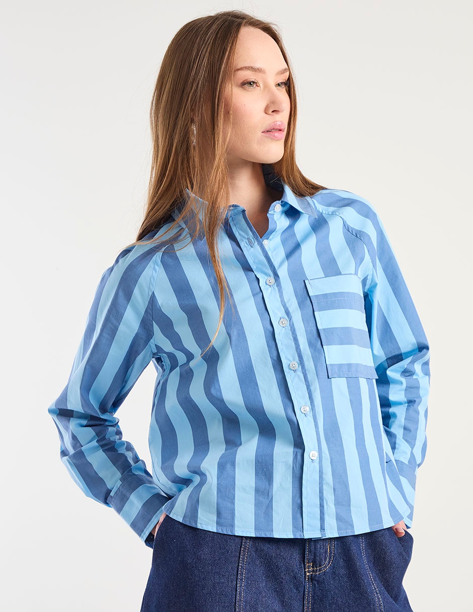 Blusa camisera manga larga para mujer Blusa camisera manga larga para mujer