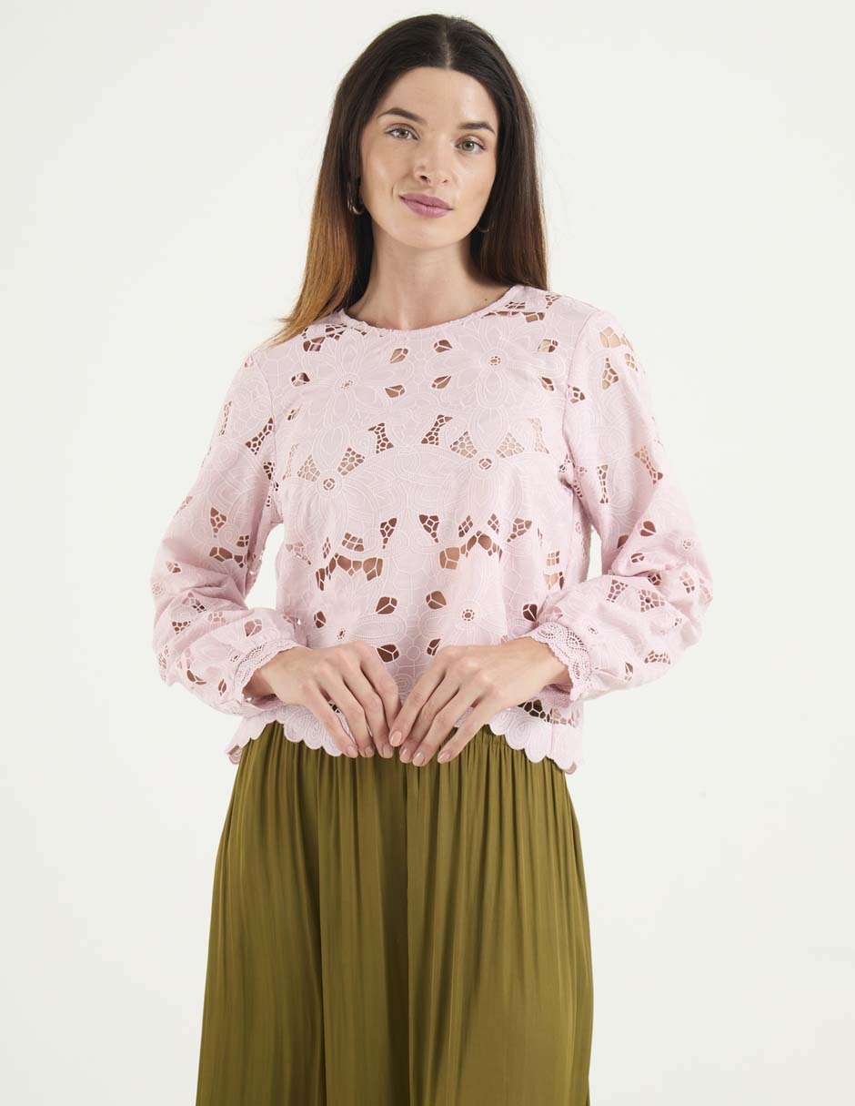 Blusa manga larga para mujer