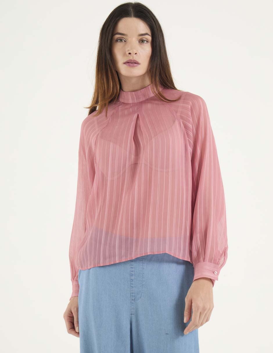 Blusa manga larga para mujer