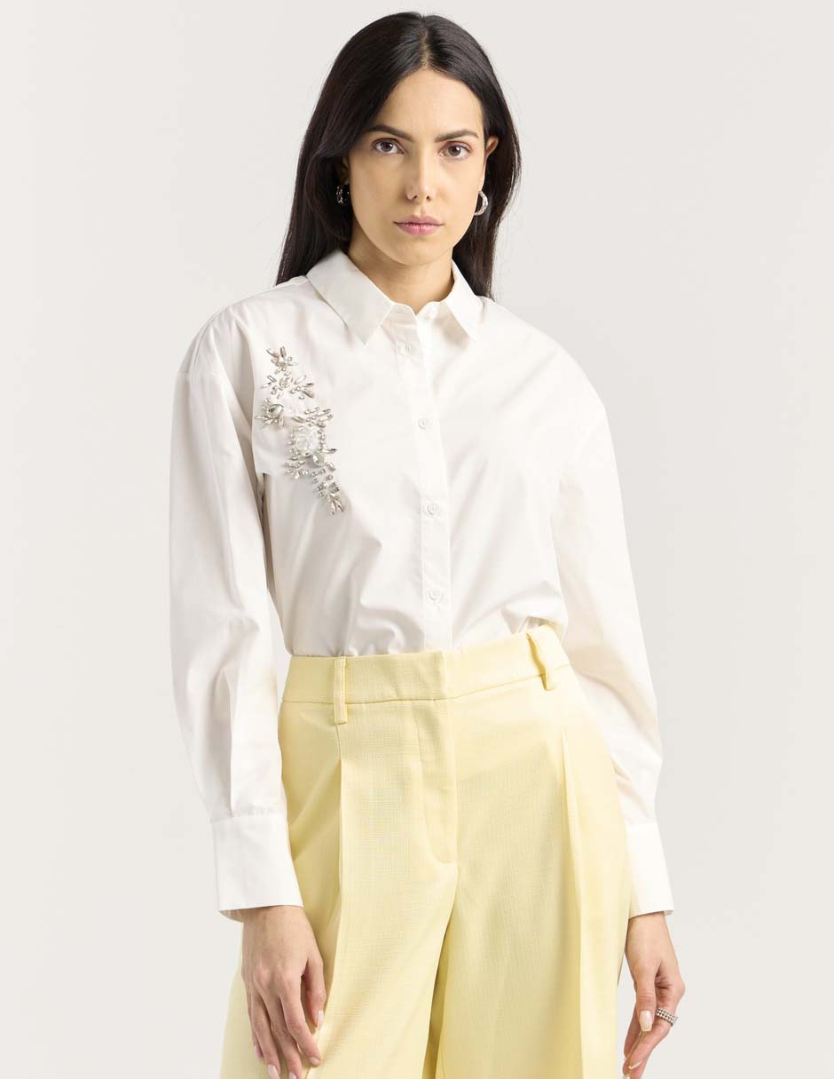 Blusa camisera manga larga para mujer Blusa camisera manga larga para mujer