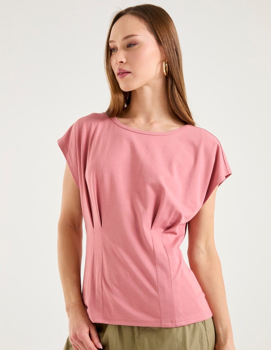 Blusa manga corta para mujer