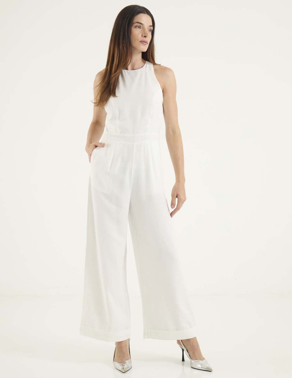 Jumpsuit de algodón casual liso para mujer Jumpsuit de algodón casual liso para mujer